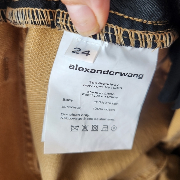 Alexander Wang Brown Belted Raver Jeans size 24 BNWT - Picture 12 of 13